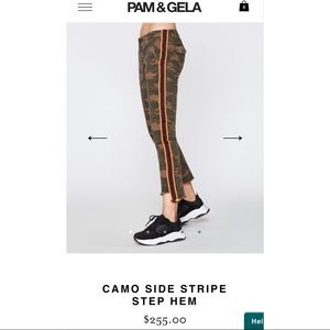 Brand New Pam & Gela Camo Side Stripe Pants